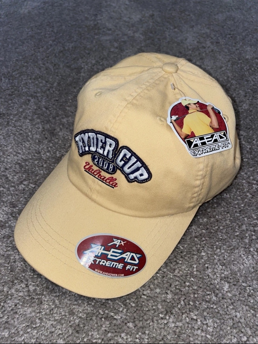 New 2008 Ryder Cup Valhalla US USA Golf Yellow Strap Hat Cap